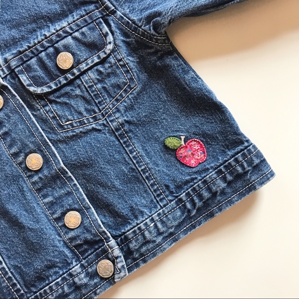 Vintage Oshkosh Flower Patch Denim Jacket | 12-18m - Picture 3 of 6